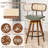 Sirine 4-Piece Swivel Vegan Leather Counter Stool-103707233