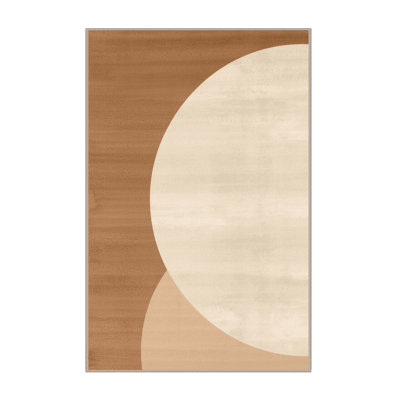 Tapis beige lavable à la machine Bemott