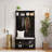 Versatile Hallway Storage Solution with Stylish Seat and Functional Shelves-1887679955