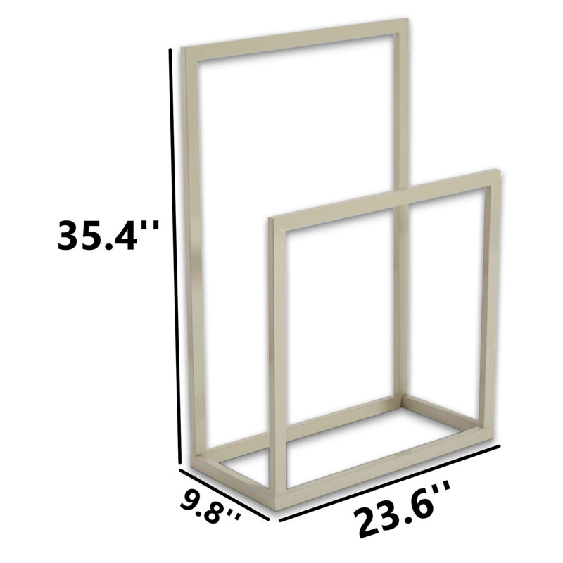 Organisateur de porte-serviettes en métal 2 niveaux, Taupe