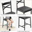Ensemble de 4 tabourets de bar 22 po à hauteur de comptoir, siège en polyuréthane, structure en métal, dossier en X pour îlot de cuisine, noir-1464164676-1464164679-1464164698