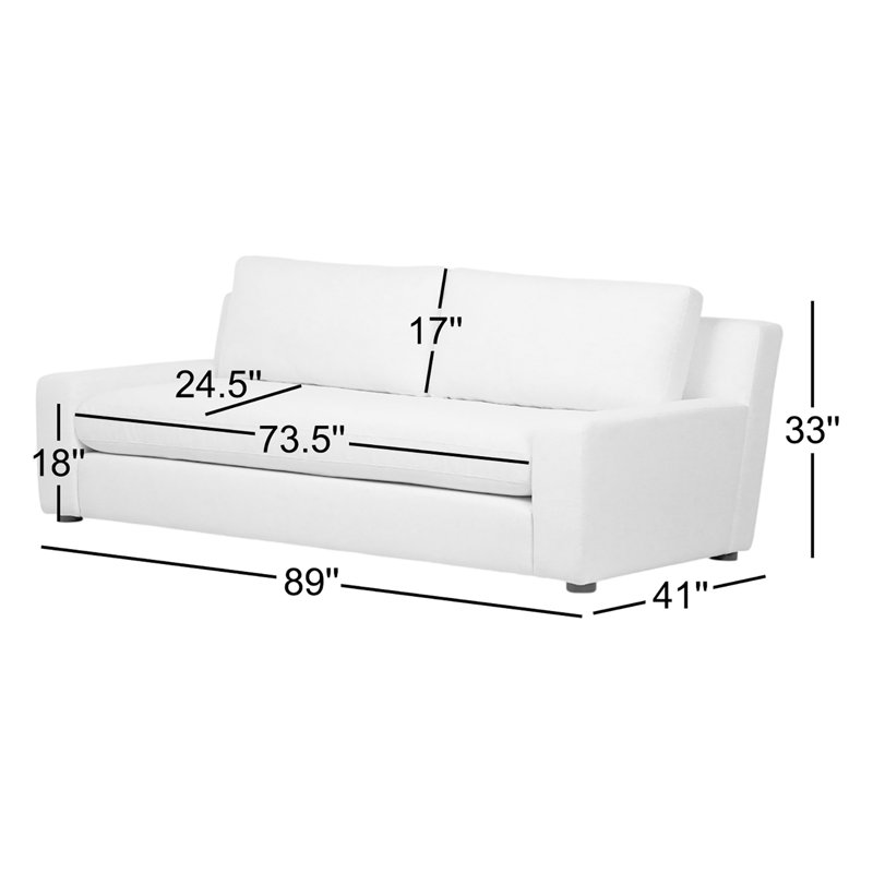 Yelena Sofa, 33" H x 89" W x 41" D, Crypton Nomad Snow