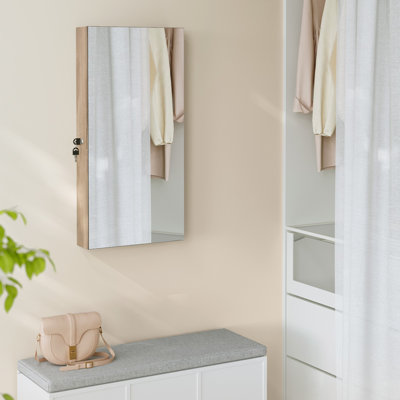 Armoire à bijoux avec miroir à suspendre