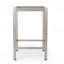Table de bar d'extérieur en aluminium 43 po avec plateau en rotin Pe
