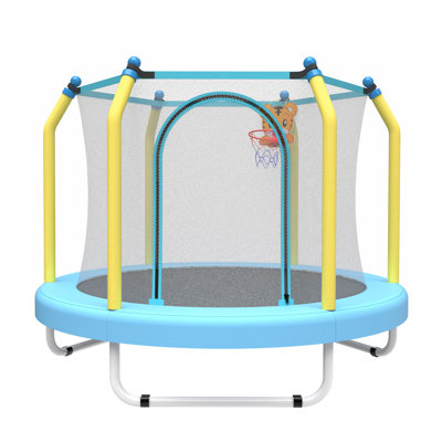 Trampoline de 55 pouces pour enfants avec trampoline intérieur et extérieur pour tout-petit