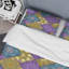 Ensemble de housse de couette à motif doré et mauve-859370131