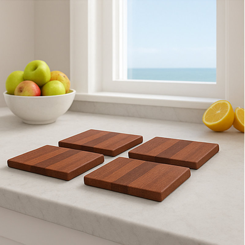 Sous-verres Mahogany Butcher Block par Marine Mahogany