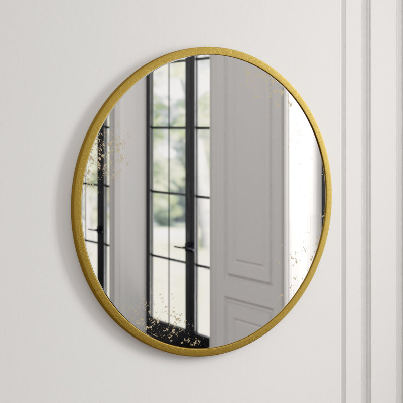 Aline Round Metal Wall Mirror