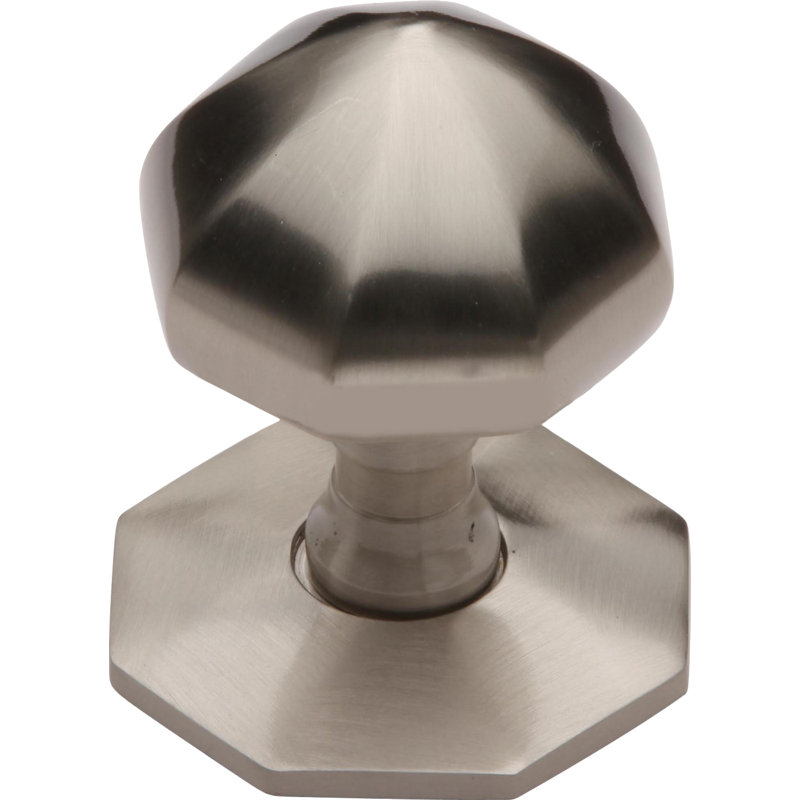 Heritage Brass Heritage Octagon Centre Door Knob 2.5", Satin Nickel