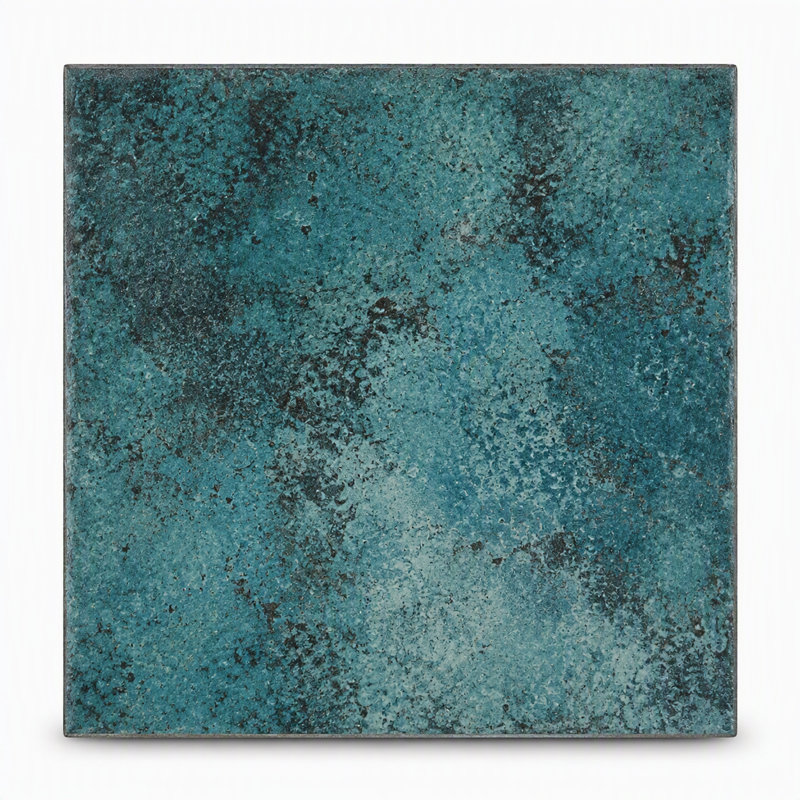 Tahiti 6 in. x 6 in. Porcelain Tile, Turqoise Blue, Matte