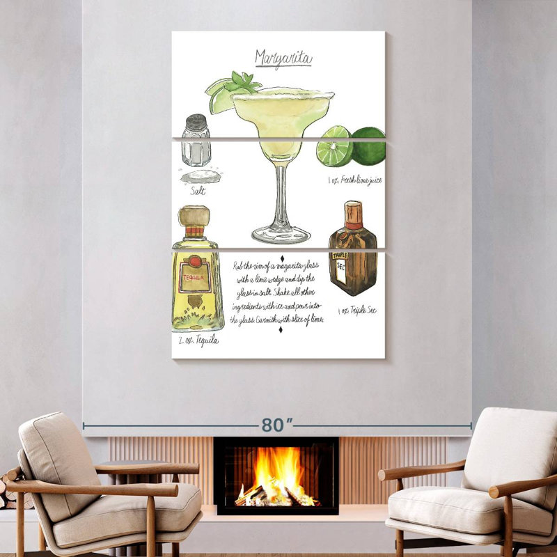 Yarlin Classic Cocktail - Margarita, H 74 po x l 48 po