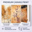 «Orange Wildflowers Meadow Horizon - Wildflowers», art mural encadré 3 pièces-129076131-129076129