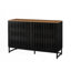 Commode double 6 tiroirs avec grille à lattes, armoire de style moderne