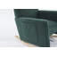 Chaise berçante Teddy en tissu avec repose-pieds réglable, vert-747965952