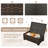 Outdoor Table with Storage Patio Table Wicker Coffee Table All-Weather Side Table Waterproof Cover-1449157533