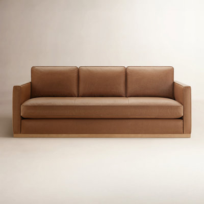 Bobbi 87" Genuine Leather Sofa