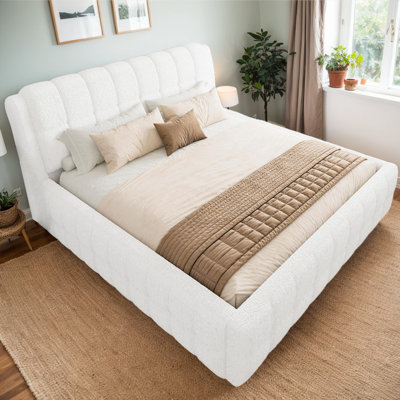 Comfortable Foam Headboard Platform Bed - Solid MDF Frame, Box Spring Free, Long-Lasting by Red Barrel Studio