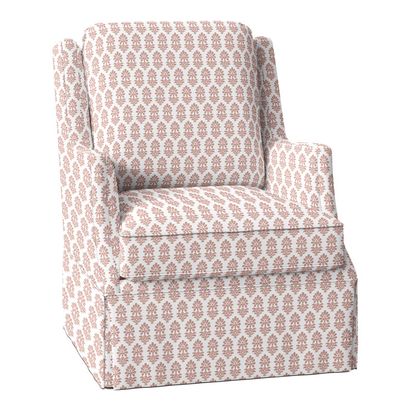 Savannah Swivel Wingback Chair, Perigold Francine Dusty Rose