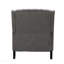 Fauteuil inclinable surdimensionné en tissu à oreilles avec garniture cloutée et coutures capitonnées à boutons pour le salon, la chambre à coucher-131642714