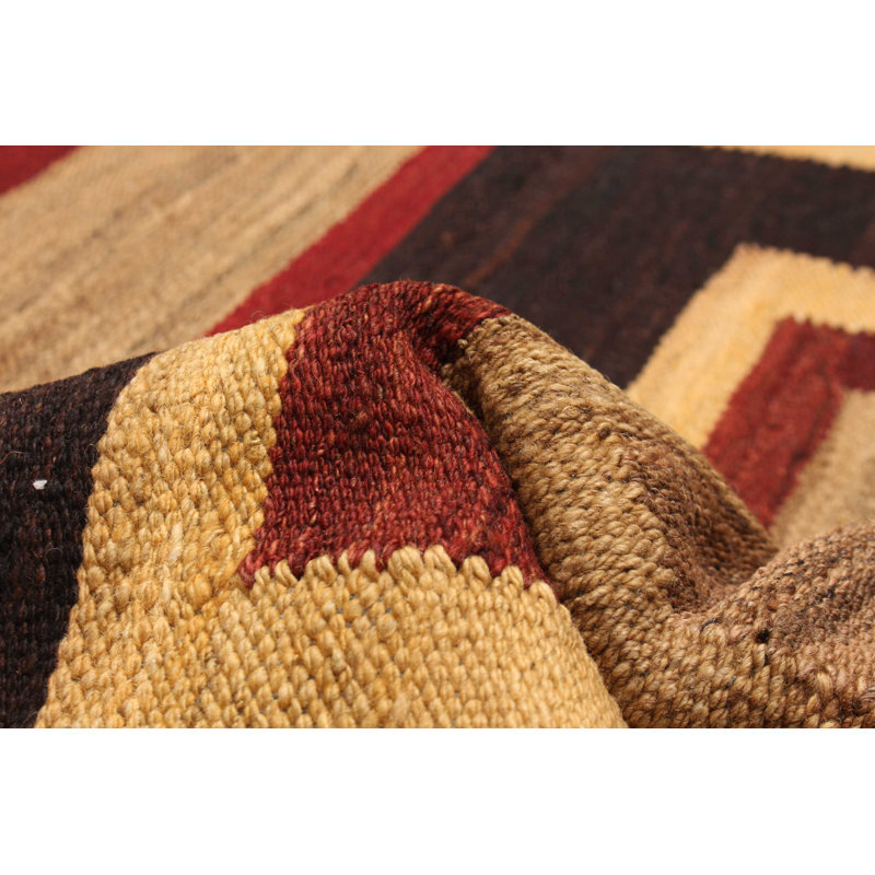 Tapisserie naturelle brune Kilim 6 pi 4 po x 9 pi 6 po