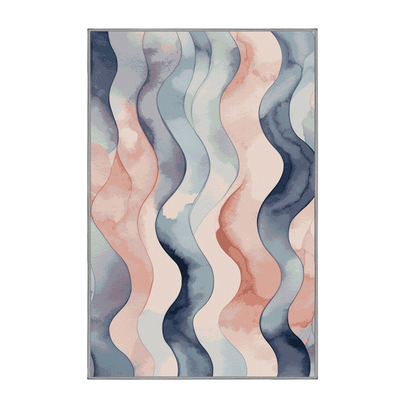 Azure Serenity Rug, Rectangle 4' x 6'