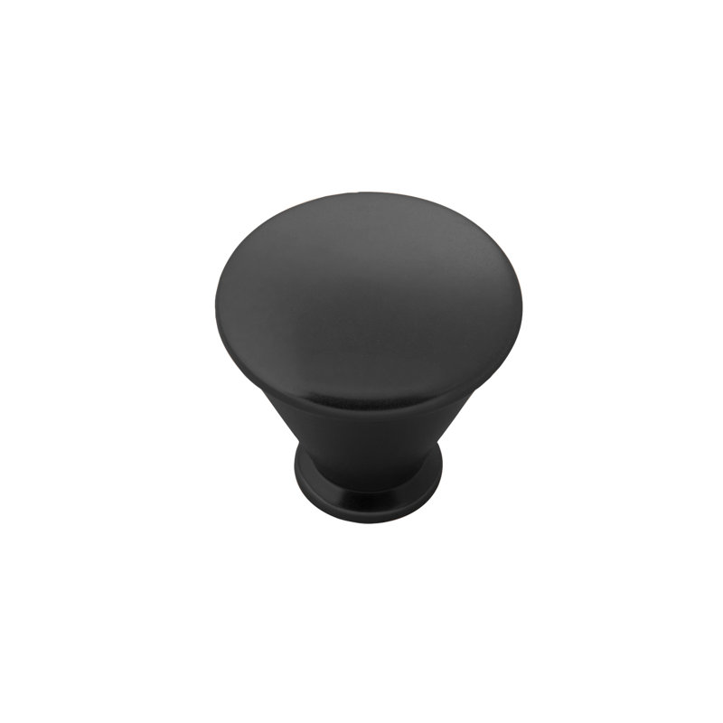 Facette Round Knob, Matte Black