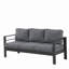 Canapé d'extérieur 73 po en aluminium toutes saisons 73 po, canapé d'extérieur 3 places avec coussins épais gris foncé et structure grise-1355079286