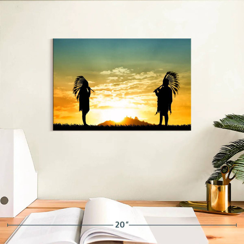 Lelar Native American Couple, 8" H x 12" W