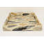 Plateau de service rectangulaire beige 16 po