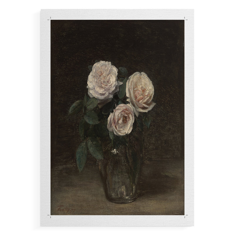 Imprimé floral rétro CXVII - reproduction de toile seulement - non encadrée