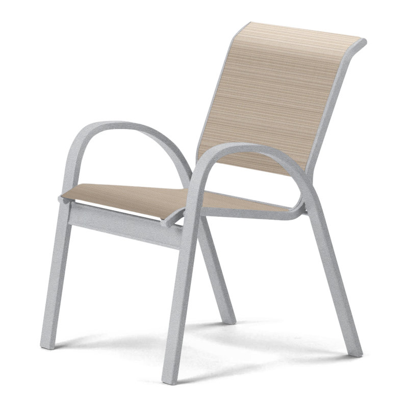 Aruba 1 Outdoor Dining Armchair, Textured Snow, Newport