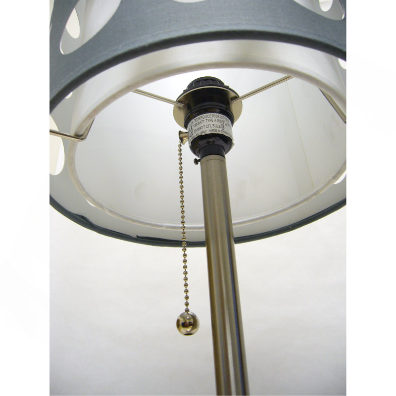 30"H GREY/WHITE RETRO TABLE LAMP