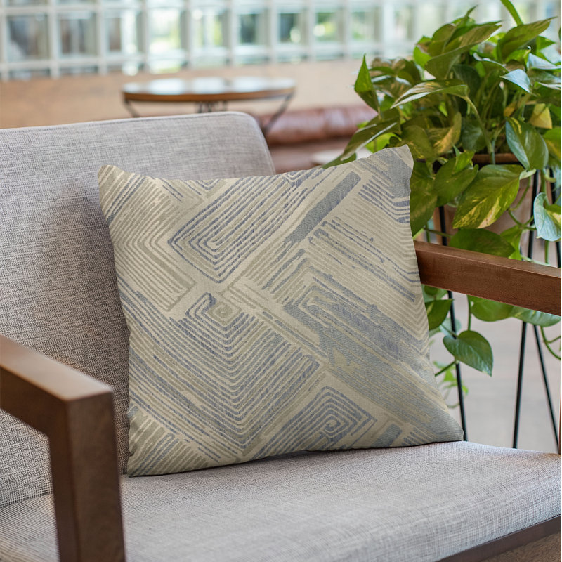 Coussin abstrait Manzo, 18 po x 18 po