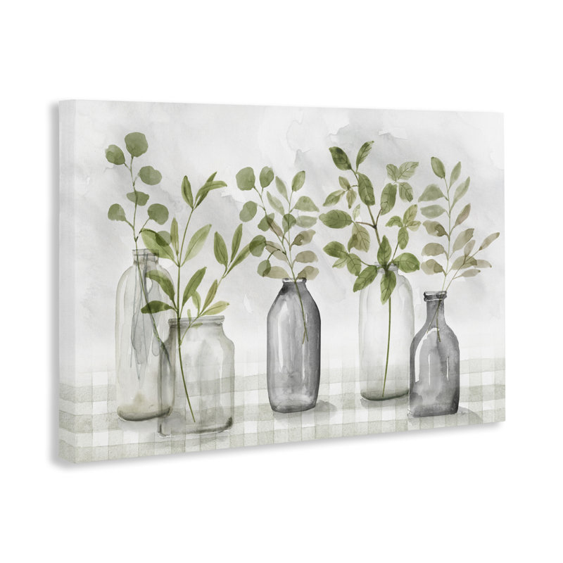 Feuilles de verdure dans un vase, design par Nan, H 24 po x l 36 po