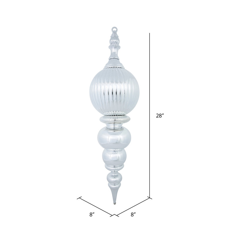 Ornement en forme de fleuron 28 "brillant, Argent