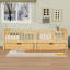 Lit plateforme en bois pour enfants avec garde-corps et 2 tiroirs-1273097074-1273097073