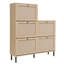Armoire de rangement à chaussures moderne en rotin pour portes d'entrée 5 portes