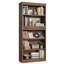 Bibliothèque de campagne 71 pouces à double cannelure, bibliothèque en bois à 5 niveaux avec base robuste-414758163