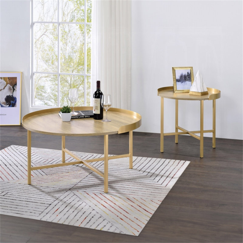 Table basse à plateau rond