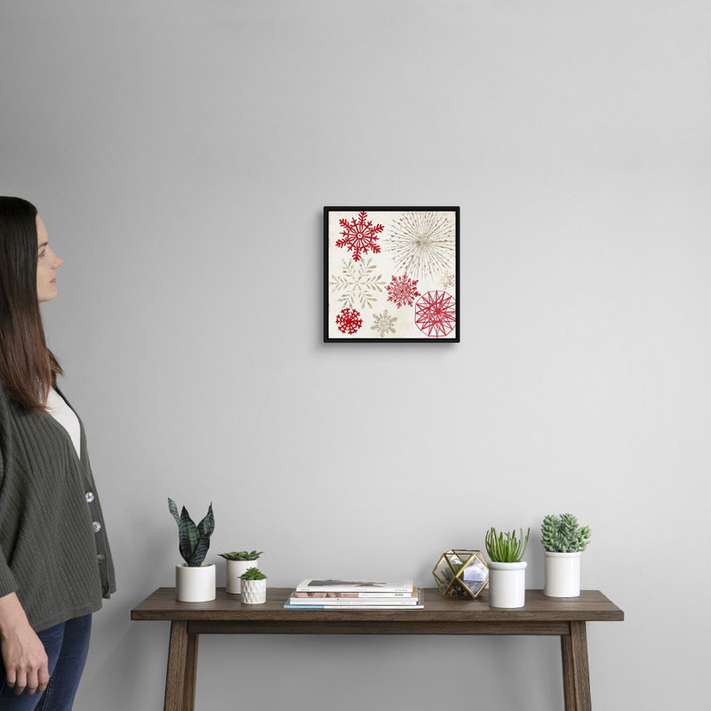 " Merry Christmas Sparkles " Painting Print, Black Framed, 14" H x 14" W x 1.75" D