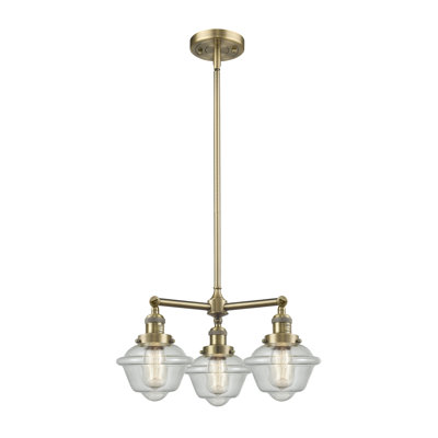 Lustre classique 3 lumières à abat-jour Baptiste
