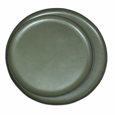 Plateau rond en cuir SOUTH AMERICAN