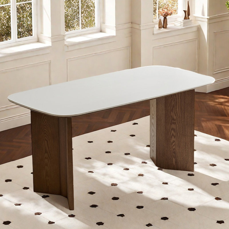 Table rock française rétro, simplicité moderne, H 29,5 po x L 70,9 po x l 31,5 po