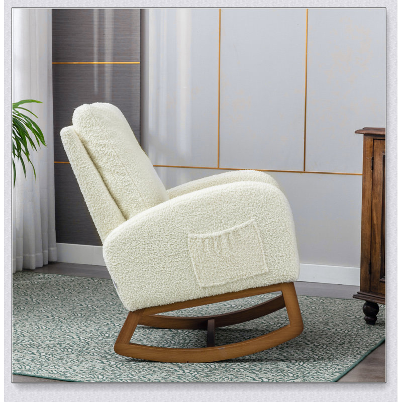 Chaise berçante confortable, Blanc