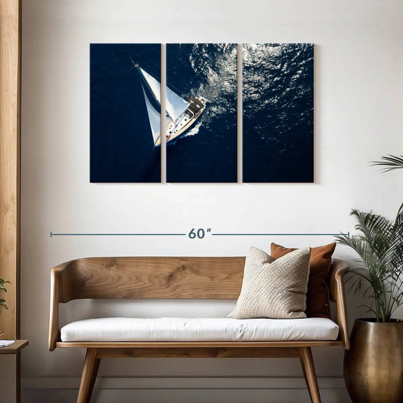 Mehar Yachting On Open Sea, 28" H x 45" W