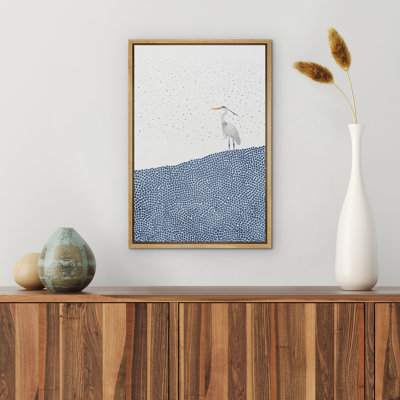 Reproduction d'art sur toile encadrée Heron