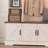 Farmhouse Entrance Porch Bench, Integrated Coat Rack LED Lights, Multi Hook Storage Compartments, Adjustable Shelves