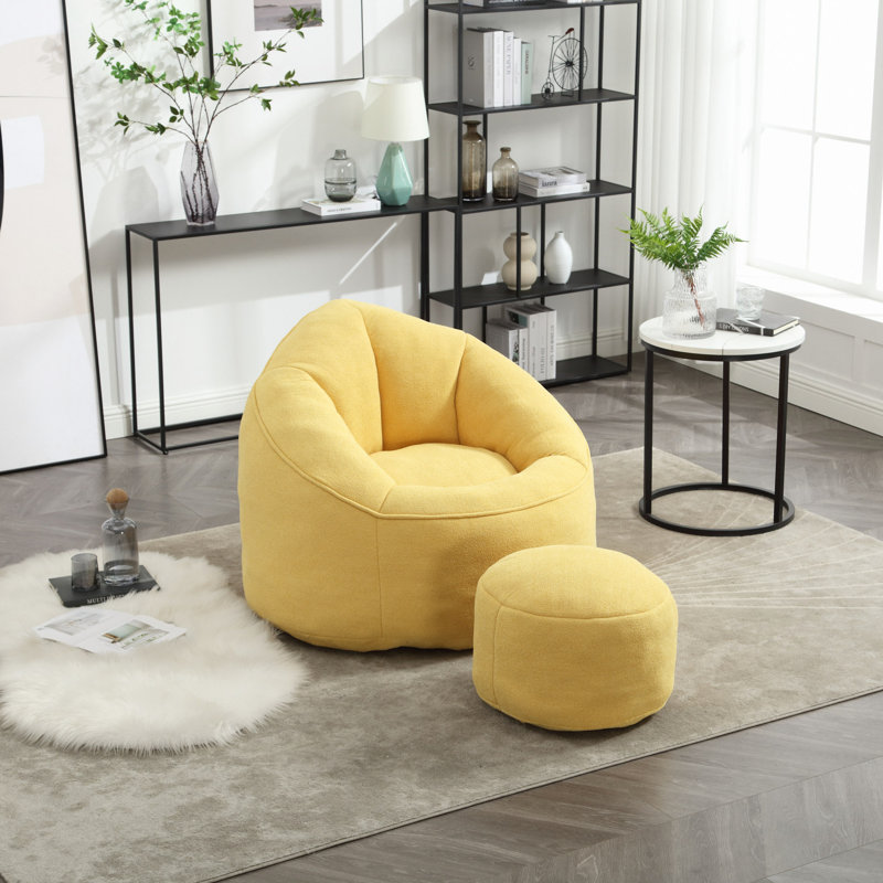Fauteuil à billes Bedding, Jaune