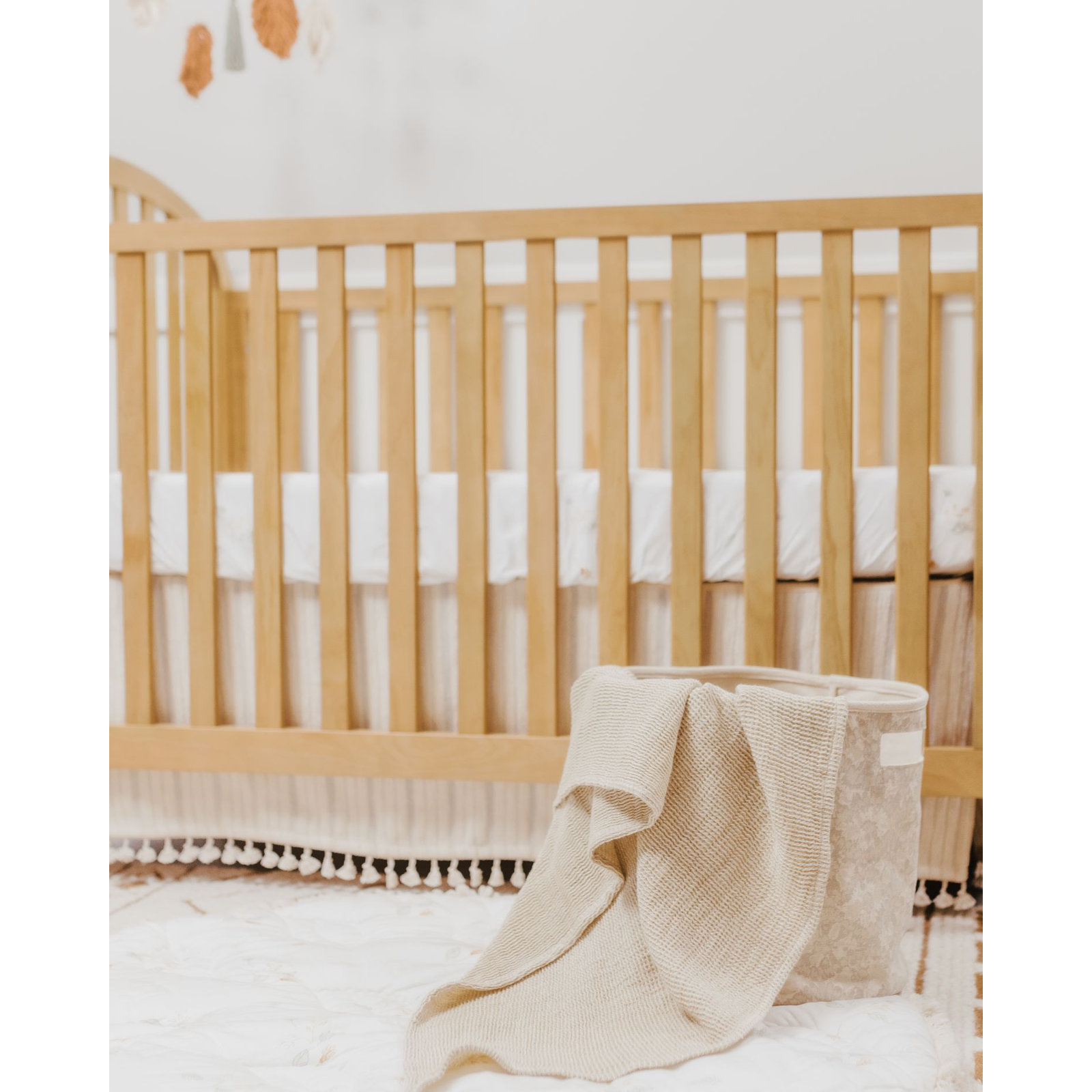 Cotton & Cashmere Baby Blanket, Baby Nursery & Registry, 36"x36" by Crane Baby, Beige