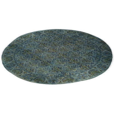 Huckstep One-of-a-Kind 10' 1" X 10' 1" Round Wool Area Rug Green